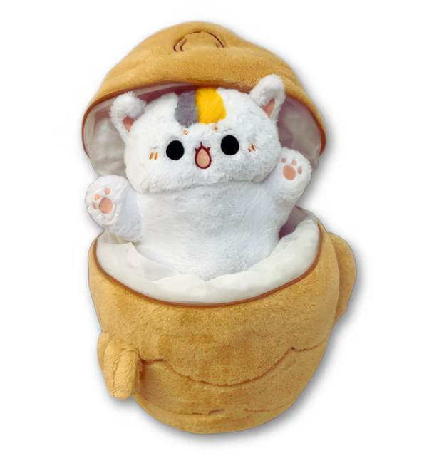 MeowKid Peluche de gato escondido dentro de un pez