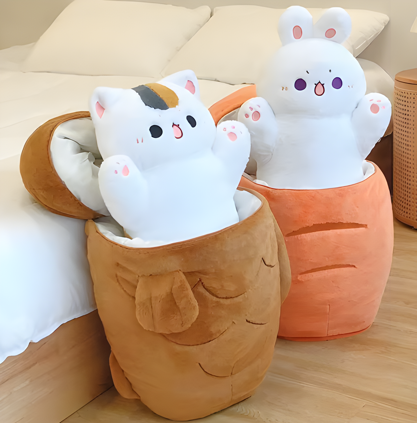 MeowKid Peluche de gato escondido dentro de un pez