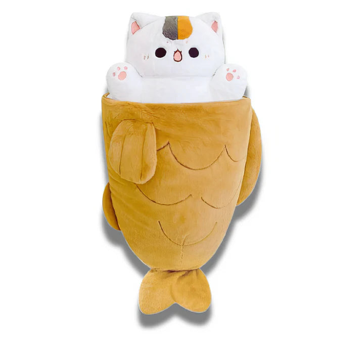 MeowKid Peluche de gato escondido dentro de un pez